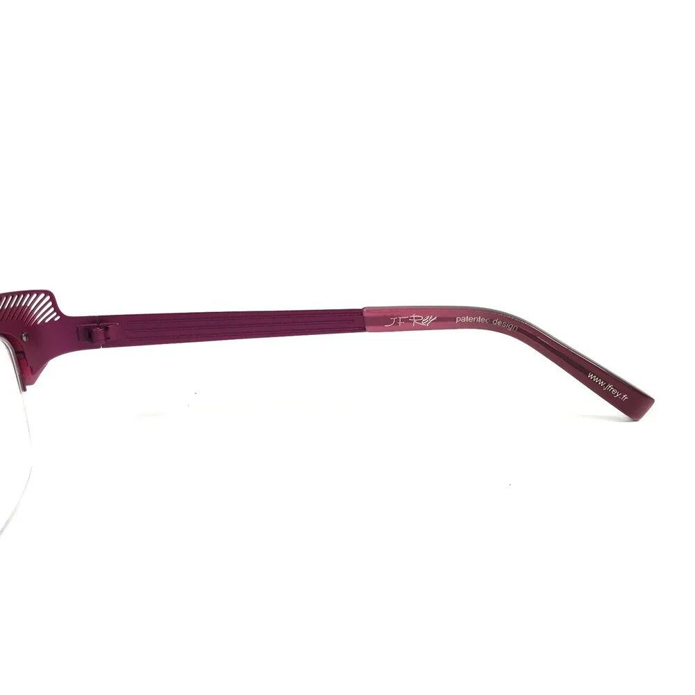 J.F. Rey Eyeglasses Frames JF2574 8085 Purple Pink Cat Eye Half Rim 54-17-136